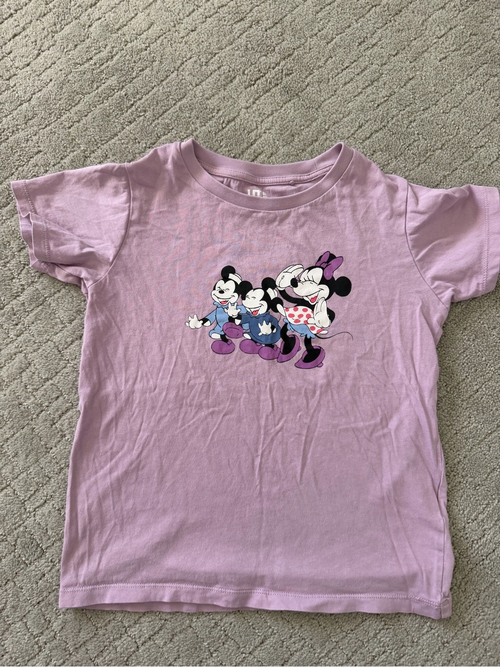 Uniqlo Lavender Disney Minnie & Friends Short Sleeve Tee
